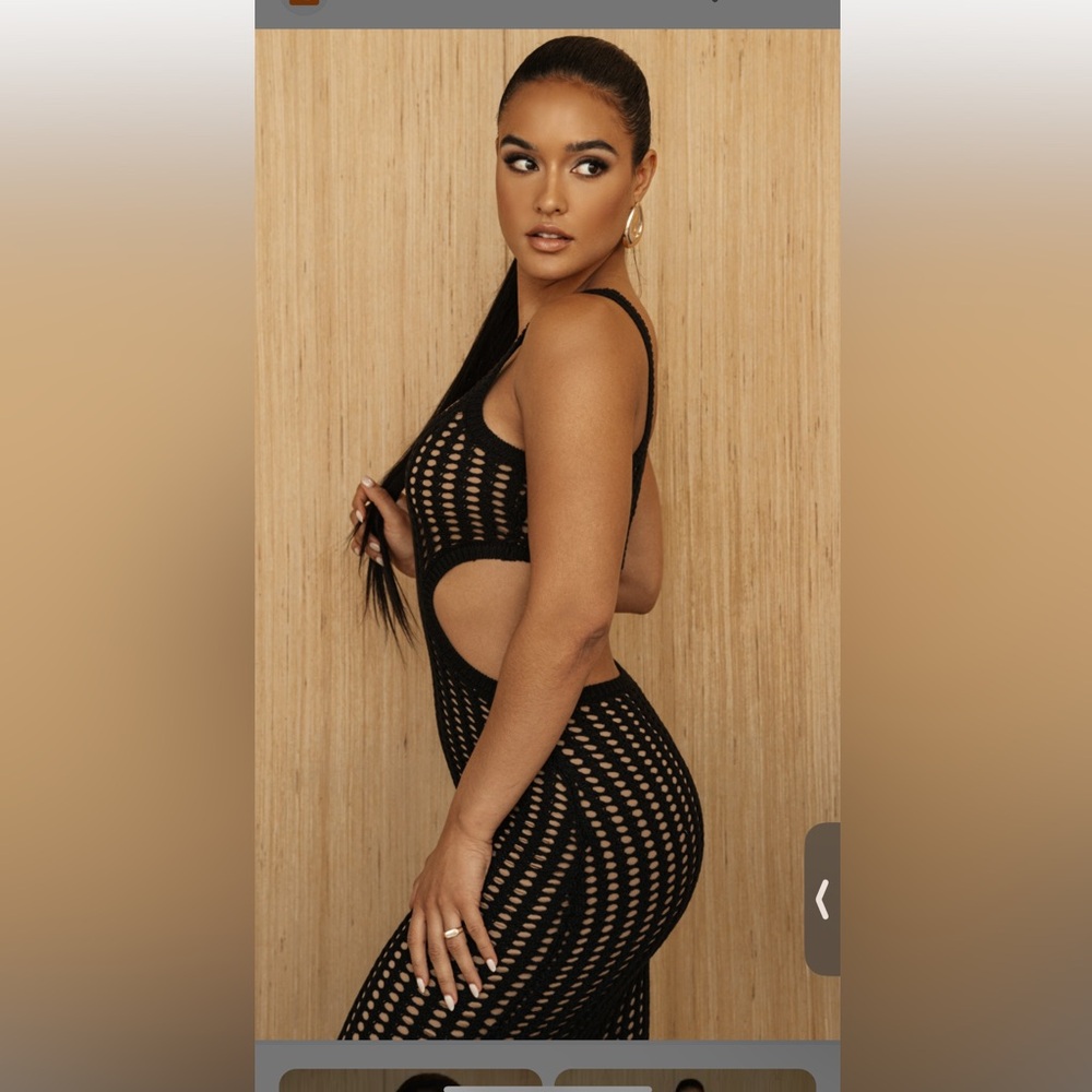 Black melrose cutout dress